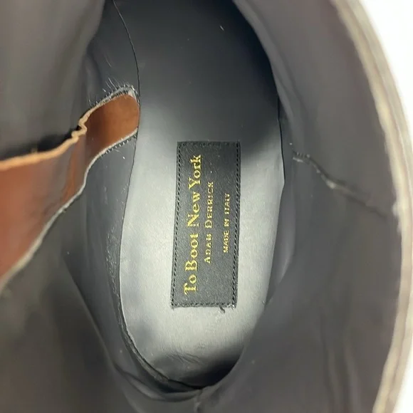To Boot New York Men’s Sz 11.5 Rosemont Marrone Burnished Leather Boot Brown Zip - Picture 8 of 15